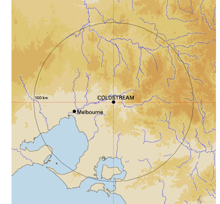 Topographic map showing site location