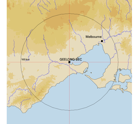 Topographic map showing site location