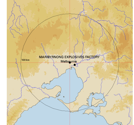 Topographic map showing site location