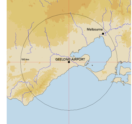 Topographic map showing site location
