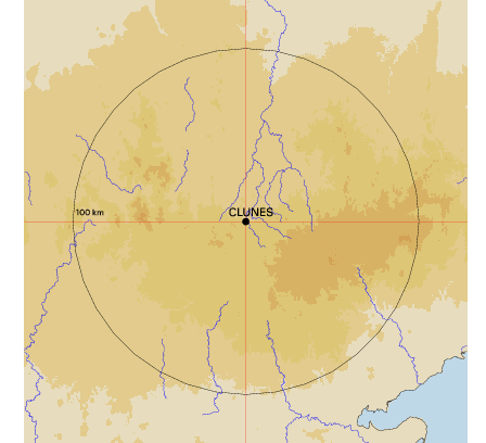 Topographic map showing site location