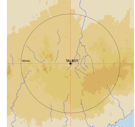 Topographic map showing site location
