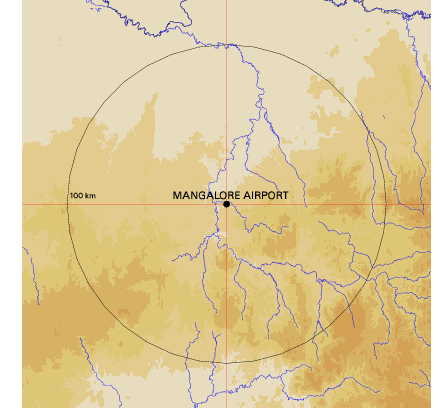 Topographic map showing site location
