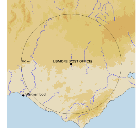 Topographic map showing site location