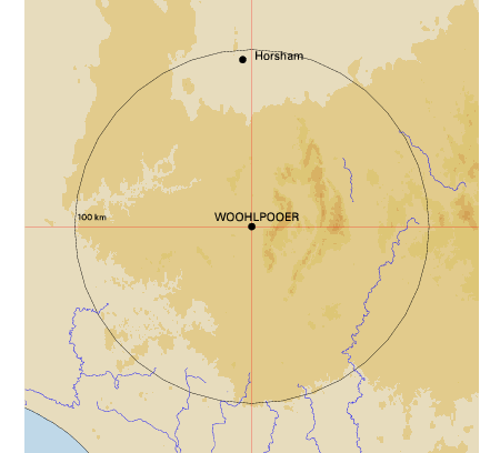 Topographic map showing site location