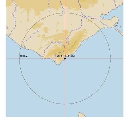 Topographic map showing site location