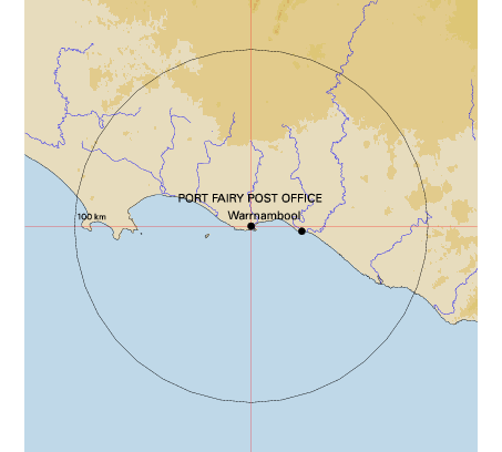 Topographic map showing site location