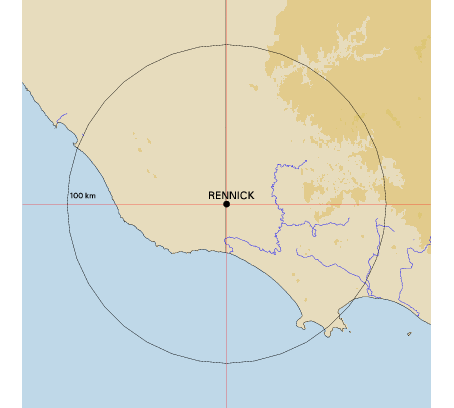 Topographic map showing site location