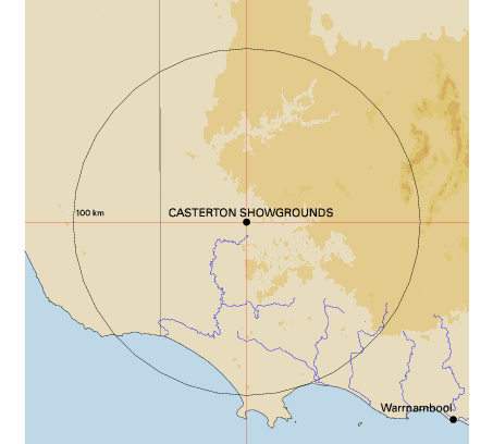 Topographic map showing site location