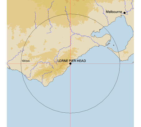 Topographic map showing site location