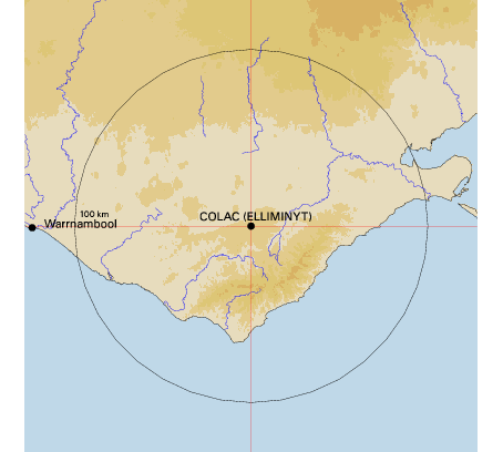 Topographic map showing site location