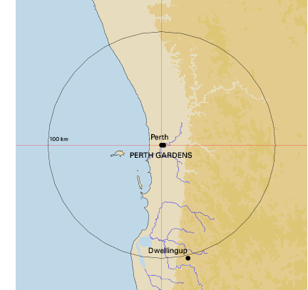 Topographic map showing site location