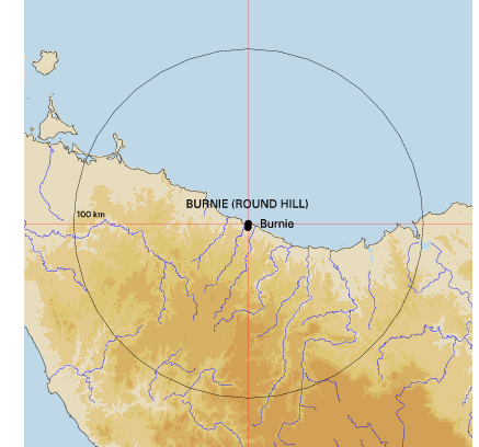 Topographic map showing site location
