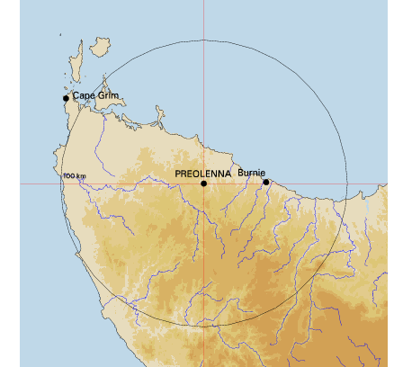 Topographic map showing site location