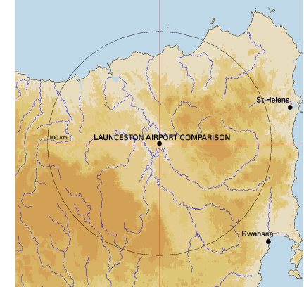 Topographic map showing site location