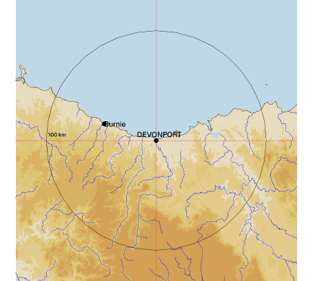 Topographic map showing site location