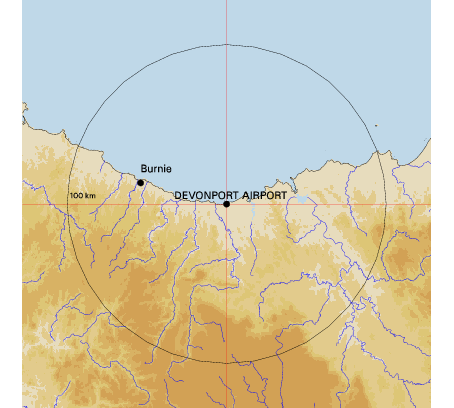 Topographic map showing site location