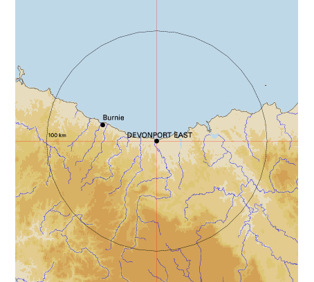 Topographic map showing site location