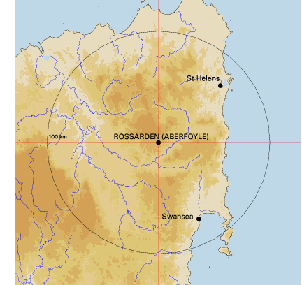 Topographic map showing site location