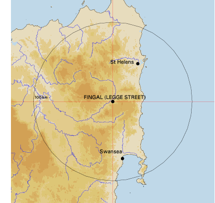Topographic map showing site location