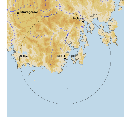 Topographic map showing site location