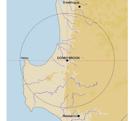 Topographic map showing site location