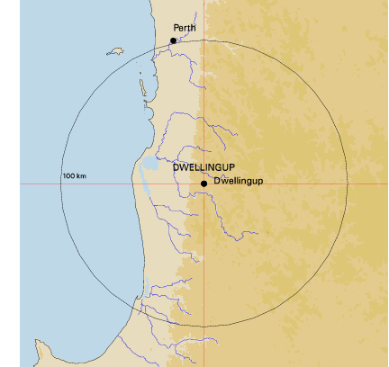 Topographic map showing site location