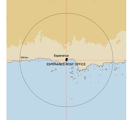 Topographic map showing site location