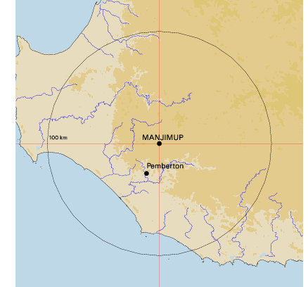 Topographic map showing site location