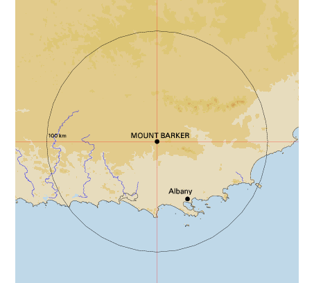 Topographic map showing site location