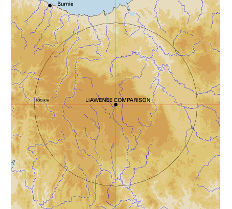 Topographic map showing site location