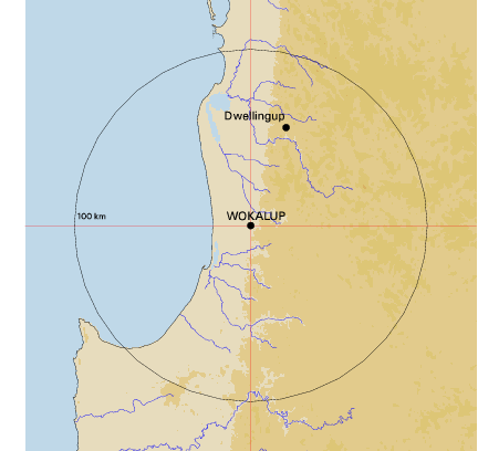Topographic map showing site location