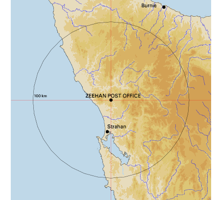 Topographic map showing site location