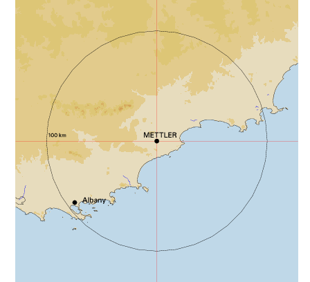 Topographic map showing site location