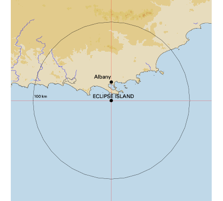 Topographic map showing site location