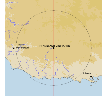 Topographic map showing site location