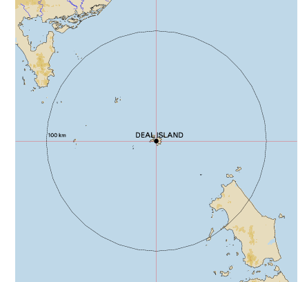 Topographic map showing site location