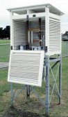 Thermometers & shelter used to record temperatures