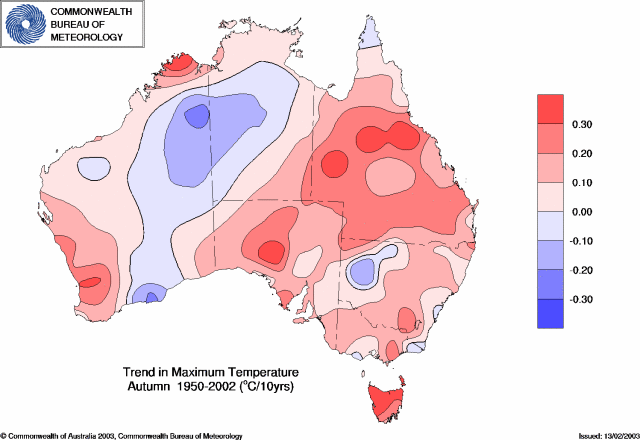 Autumn Max. Temp. Trend