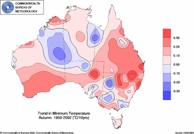 Autumn Min. Temp. Trend