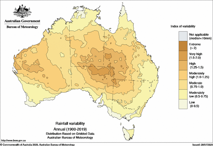 Annual average rainfall for 