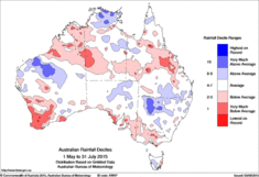 Latest 3-monthly rainfall deciles