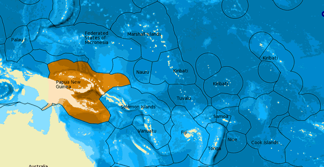 Map showing location of this country