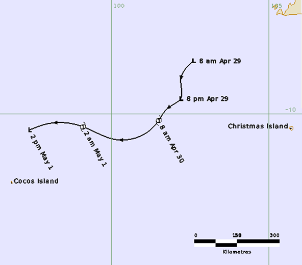 Best Track of Tropical Cyclone Greg