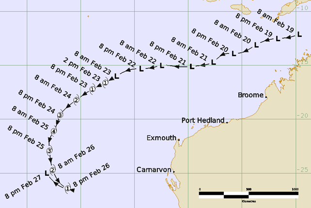 Best Track of Tropical Cyclone Bianca