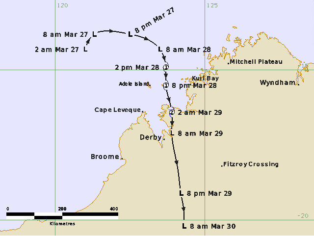 Best Track of Tropical Cyclone Dianne