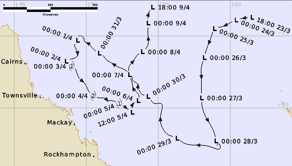 Best Track of Tropical Cyclone Iris