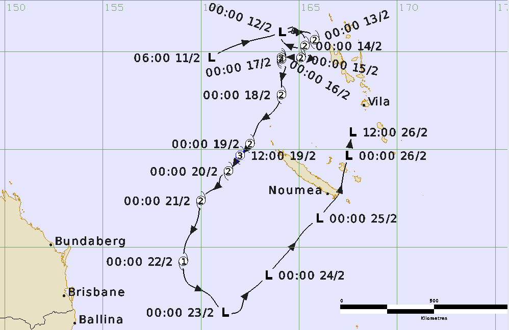 Best Track of Tropical Cyclone Jasmine