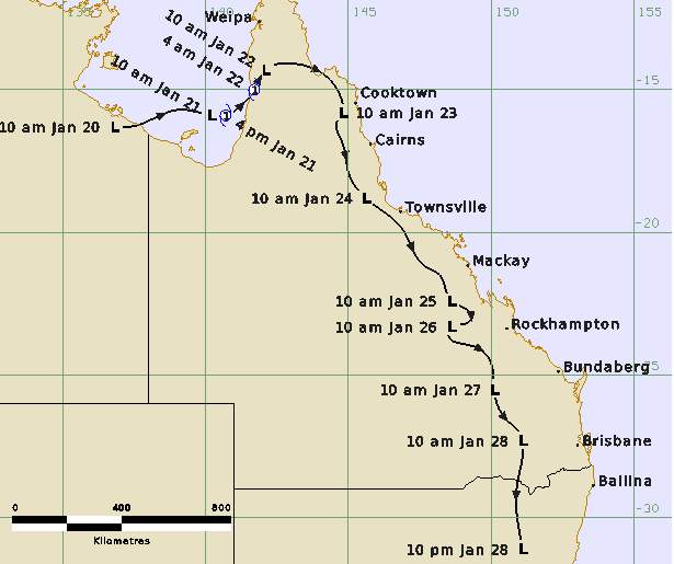 Best Track of Tropical Cyclone Oswald