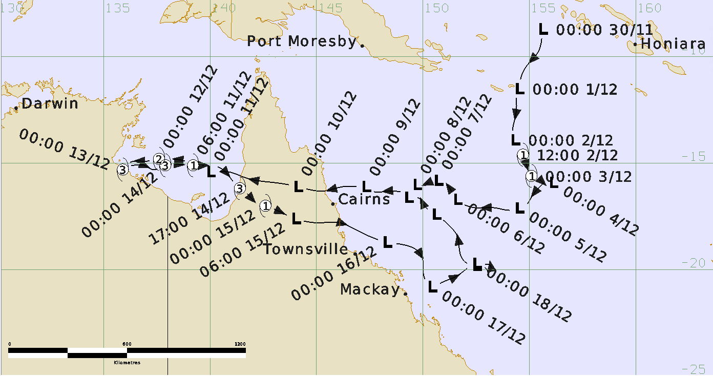 Best Track of Tropical Cyclone Owen